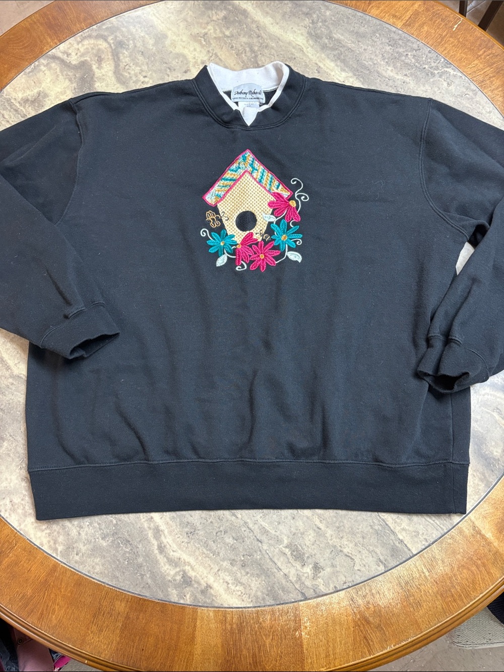 Anthony Richards Black and White Casual Pullover